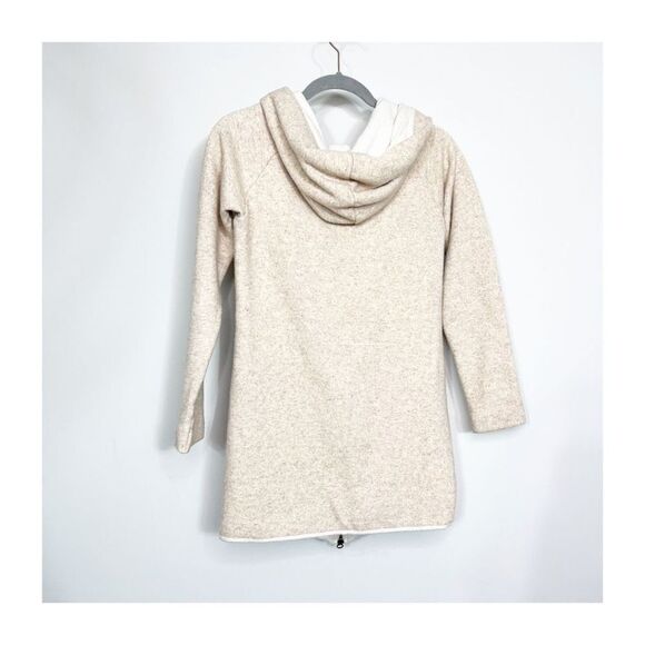 Armani Exchange Hoodie Sweater Zip Up Wool Blend Cream Womens Medium Jacket - Picture 3 of 7